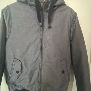 Divided puffy faux denim jacket